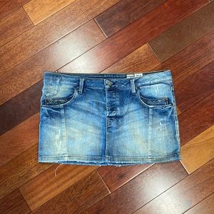 Zara denim mini skirt size 8